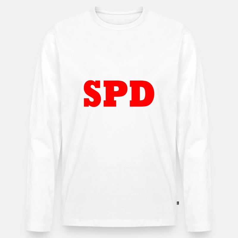 Ich wähle spd - Männer Premium Bio Langarmshirt - Weiß
