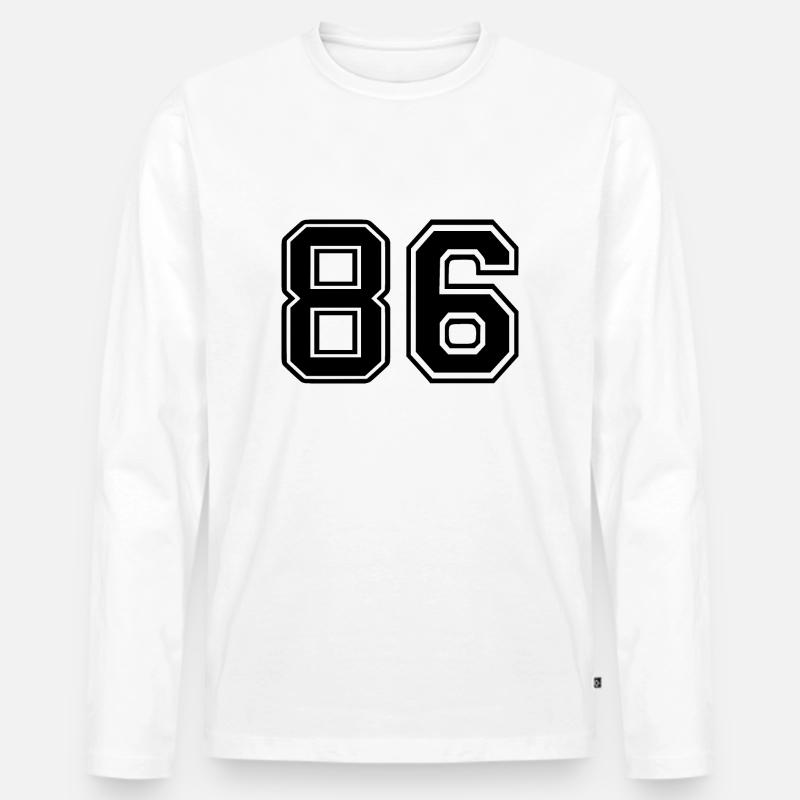 86 - Männer Premium Bio Langarmshirt - Weiß