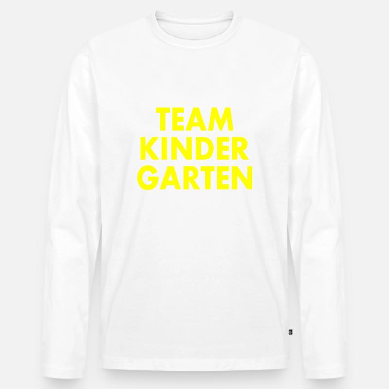 Team kindergarten - Männer Premium Bio Langarmshirt - Weiß