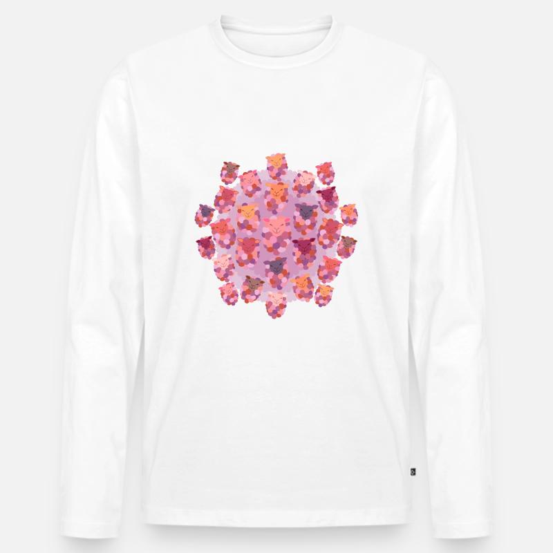 Schafe zählen Multi - Männer Premium Bio Langarmshirt - Weiß