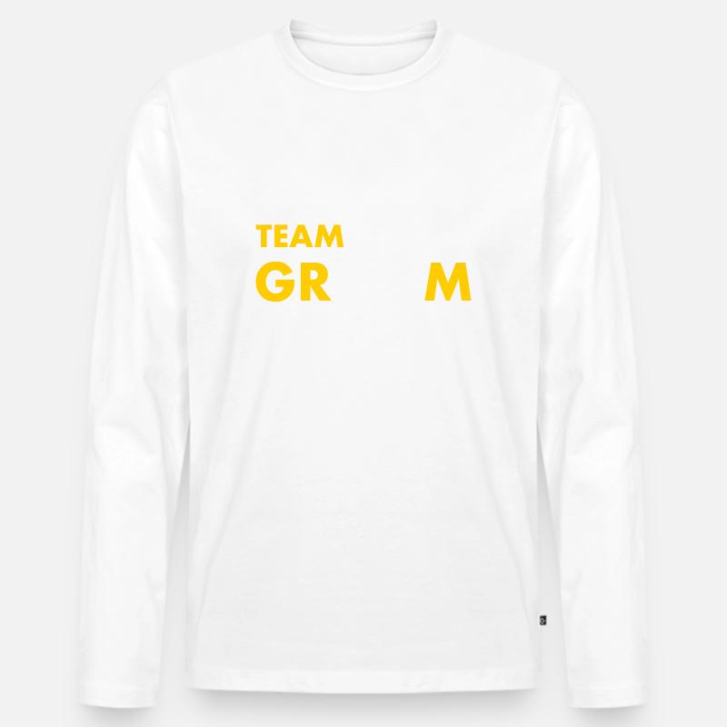 Team groom - Männer Premium Bio Langarmshirt - Weiß
