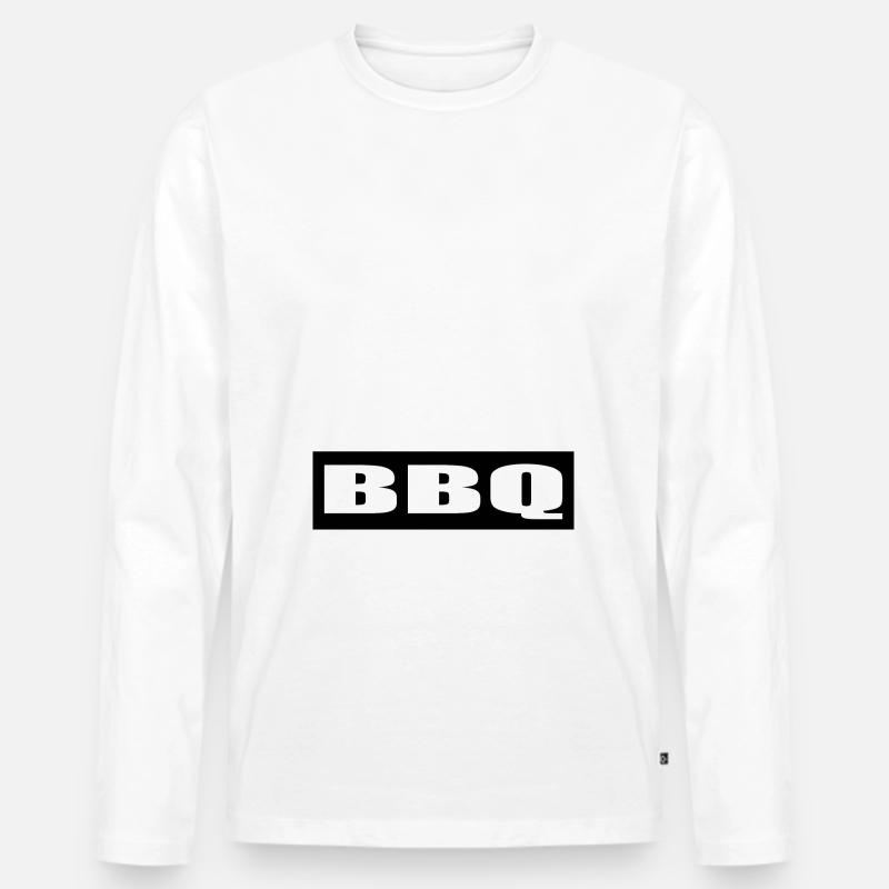 BBQ - Männer Premium Bio Langarmshirt - Weiß