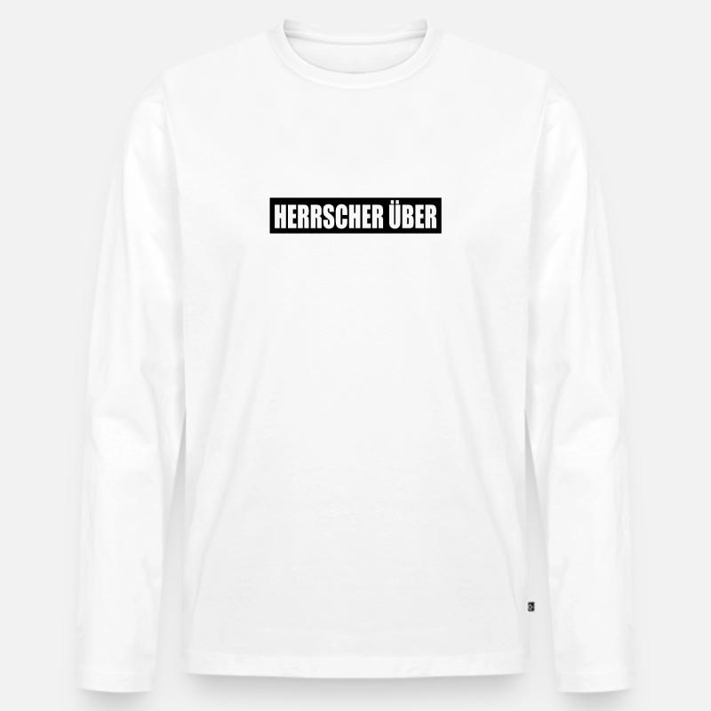 BBQ - Männer Premium Bio Langarmshirt - Weiß