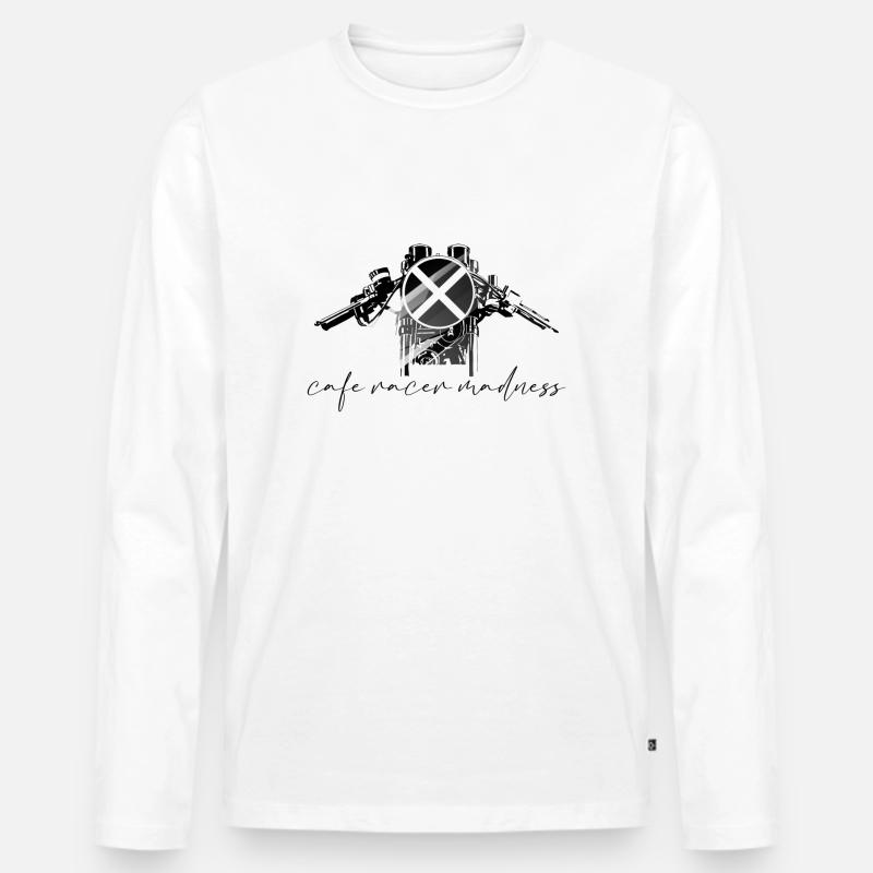 Cafe racer - Männer Premium Bio Langarmshirt - Weiß