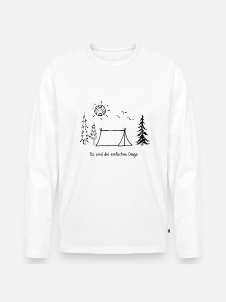 It's the simple things - Men's Premium Organic Long Sleeve Shirt - white