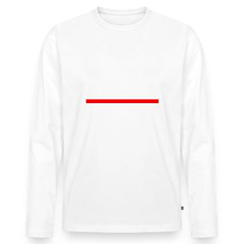 Act now - Men's Premium Organic Long Sleeve Shirt - white - Front - Nico (187cm)