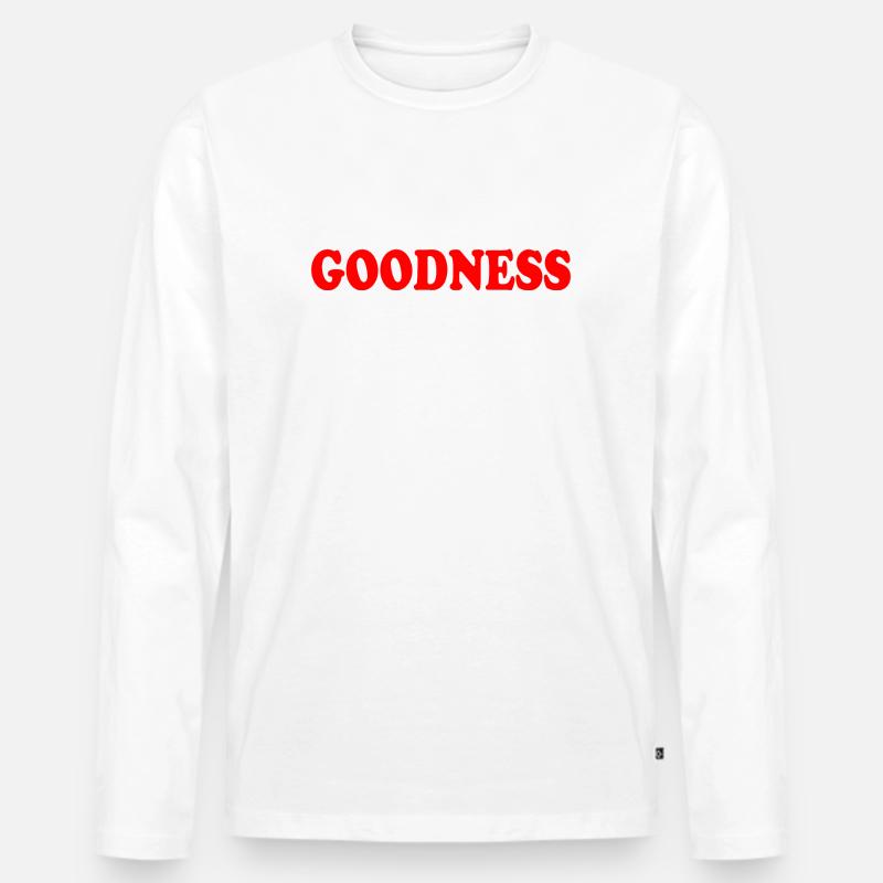 goodness - Männer Premium Bio Langarmshirt - Weiß