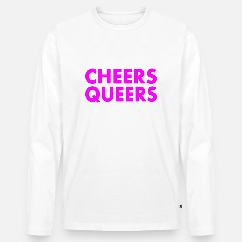 Cheers queers - Männer Premium Bio Langarmshirt - Weiß