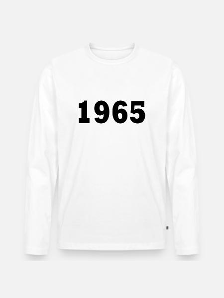 1965 - Men's Premium Organic Long Sleeve Shirt - white
