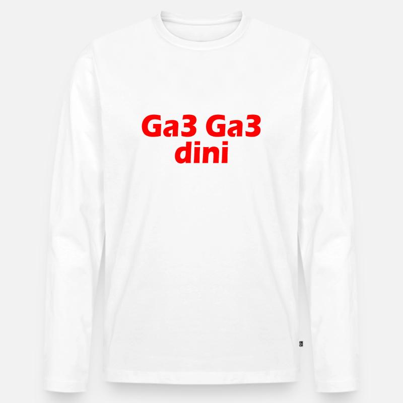 Ga3 ga3 dini - Männer Premium Bio Langarmshirt - Weiß