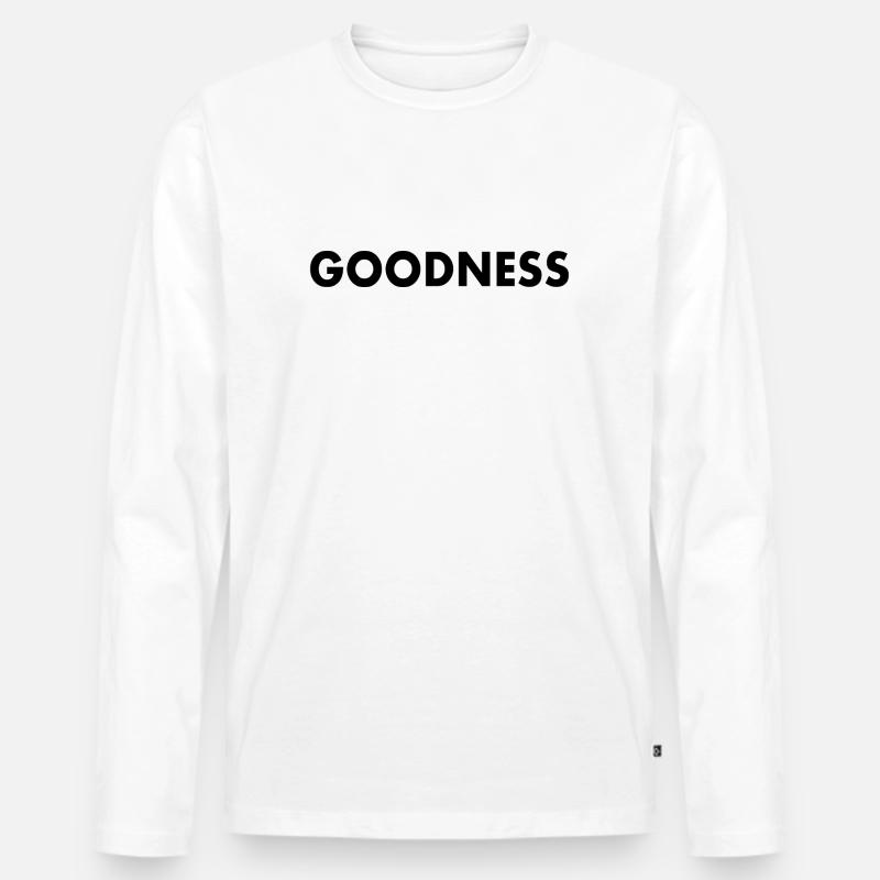 goodness - Männer Premium Bio Langarmshirt - Weiß