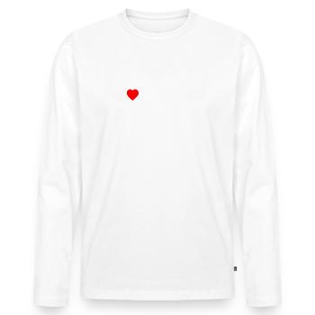 i love my hot girlfriend - Men's Premium Organic Long Sleeve Shirt - white - Front - Nico (187cm)