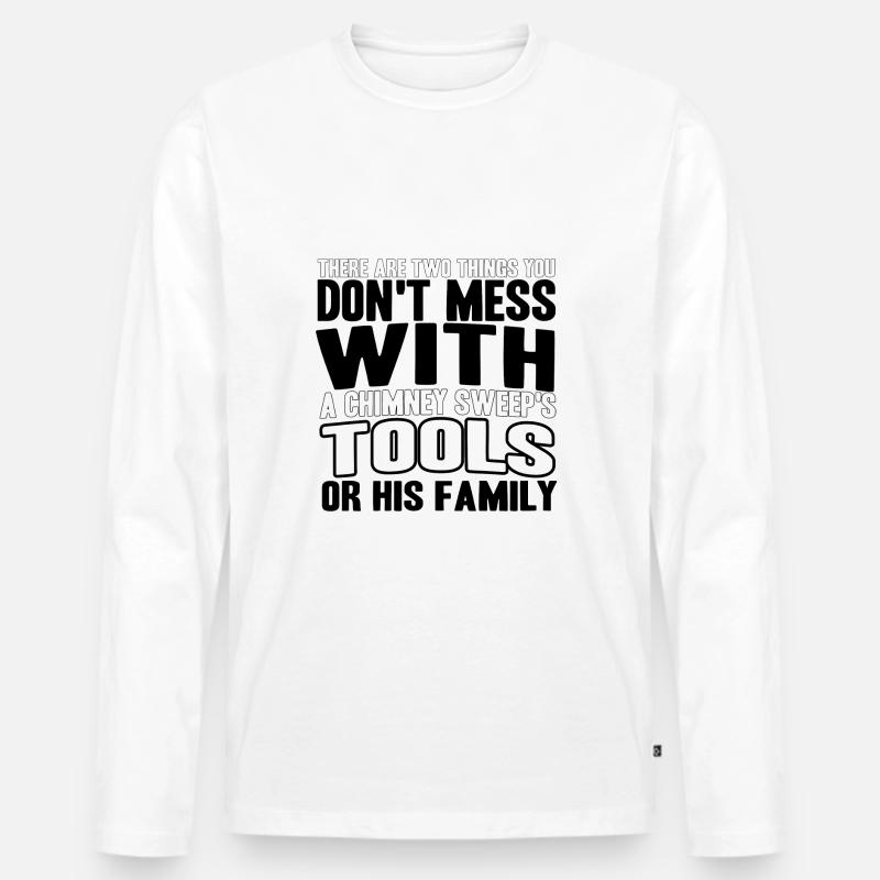 Schornsteinfeger - Männer Premium Bio Langarmshirt - Weiß