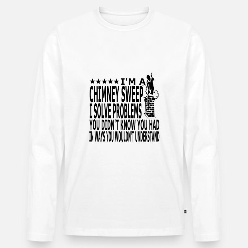 Schornsteinfeger - Männer Premium Bio Langarmshirt - Weiß