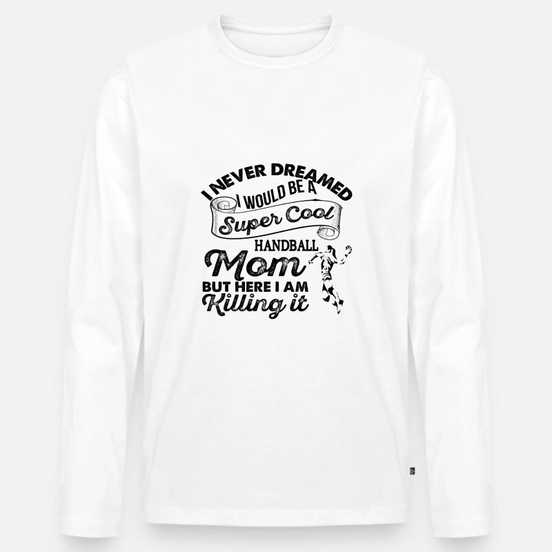 Handball - Männer Premium Bio Langarmshirt - Weiß