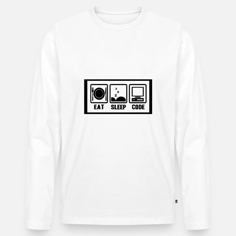 Programmierer Coder Softwareentwickler Computer - Männer Premium Bio Langarmshirt - Weiß