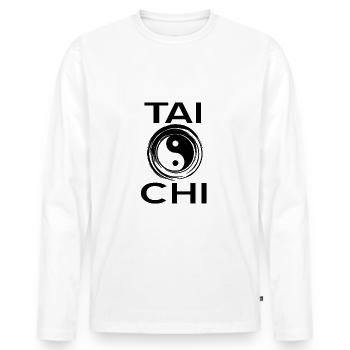 Tai Chi - Männer Premium Bio Langarmshirt - Weiß - Vorne - Nico (187cm)