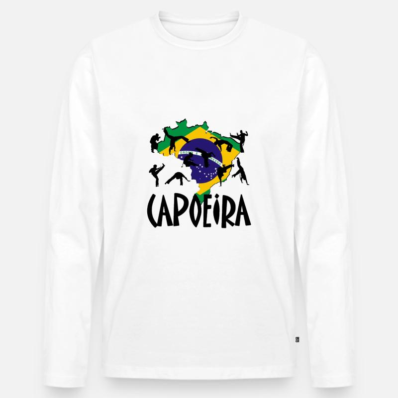 Capoeira - Männer Premium Bio Langarmshirt - Weiß