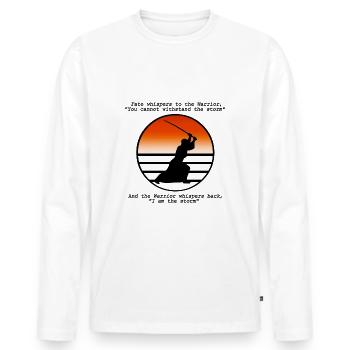 Aikido - Männer Premium Bio Langarmshirt - Weiß - Vorne - Nico (187cm)