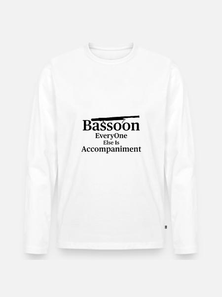 Fagott - Männer Premium Bio Langarmshirt - Weiß