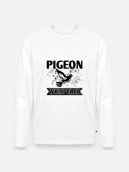 Dove - Men's Premium Organic Long Sleeve Shirt - white