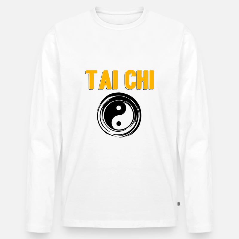 Tai Chi - Männer Premium Bio Langarmshirt - Weiß