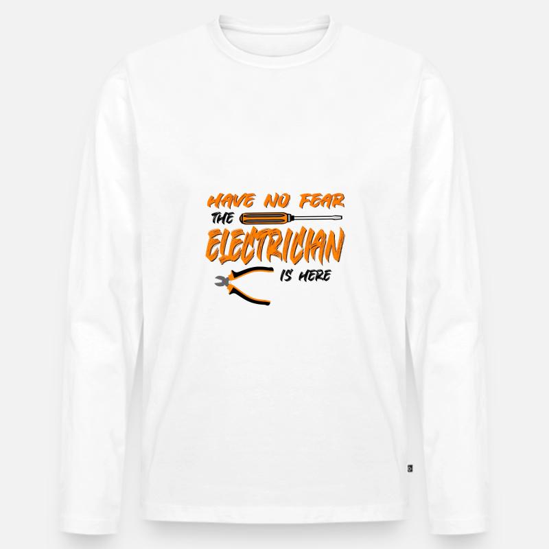 Elektriker - Männer Premium Bio Langarmshirt - Weiß