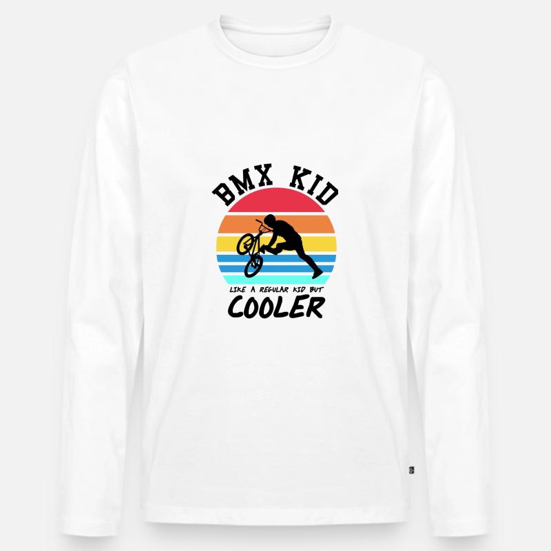 BMX - Männer Premium Bio Langarmshirt - Weiß