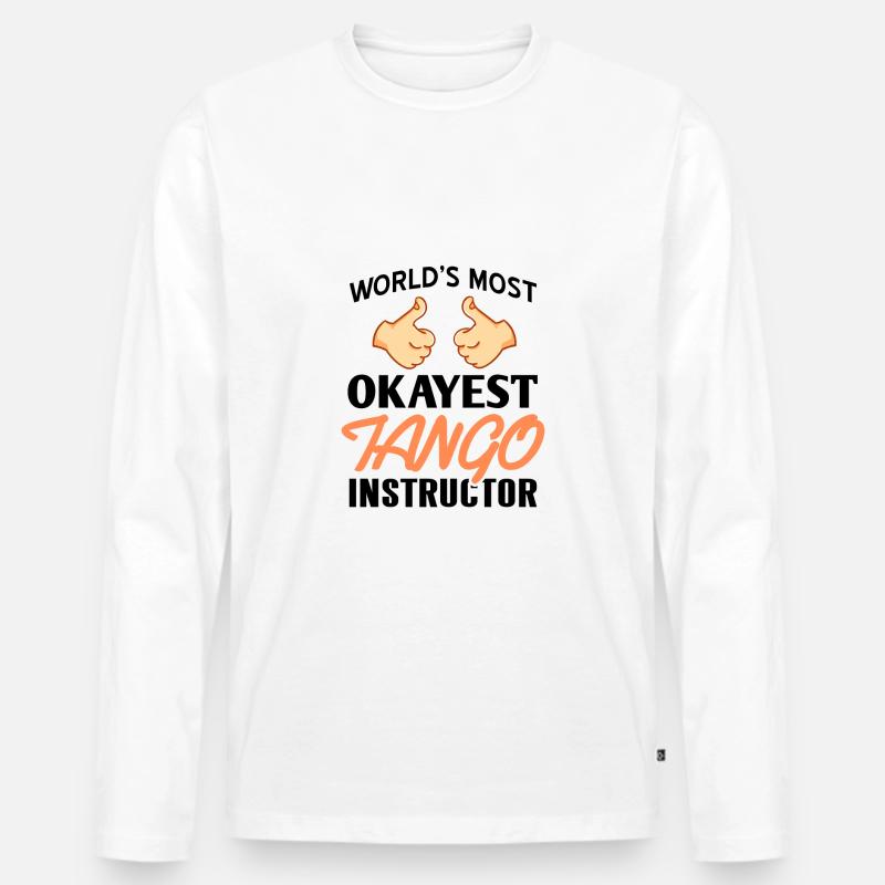 Tango - Männer Premium Bio Langarmshirt - Weiß