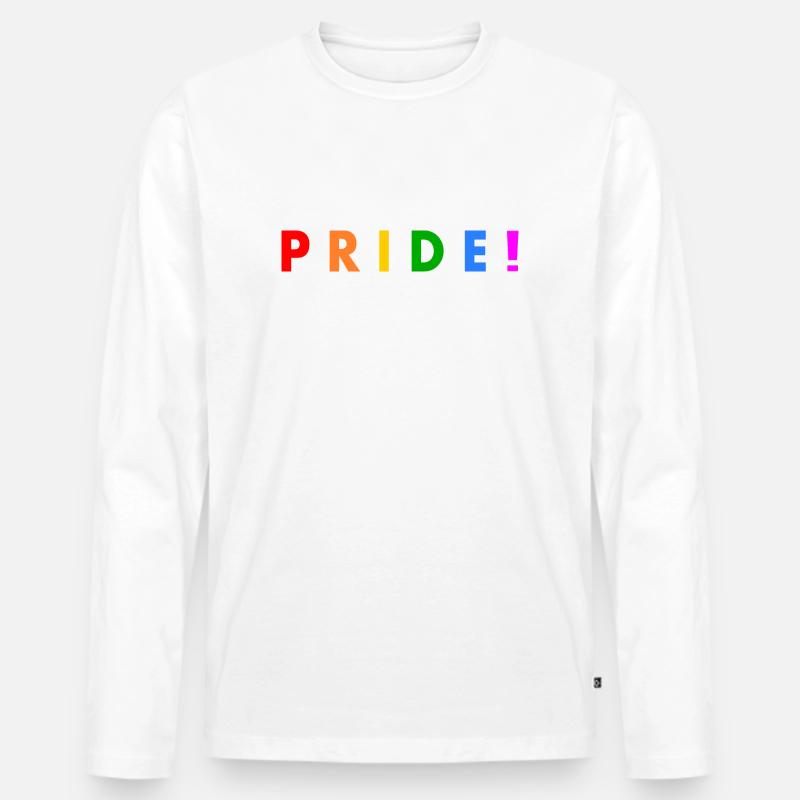 Pride - Männer Premium Bio Langarmshirt - Weiß