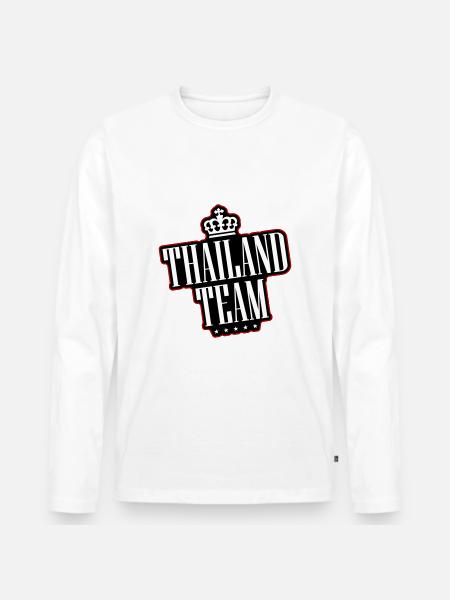 Thailand Team - Men's Premium Organic Long Sleeve Shirt - white
