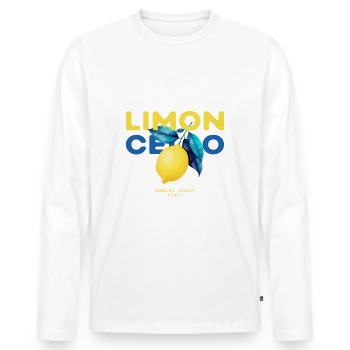 Limoncello Citrons Amalfi Italie Été - T-shirt manches longues Premium bio Homme - blanc - Devant - Nico (187cm)