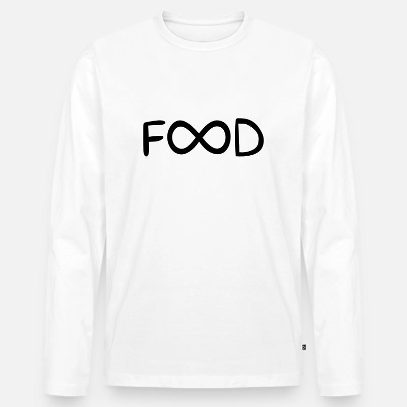 UNENDLICH VIEL ESSEN - Männer Premium Bio Langarmshirt - Weiß