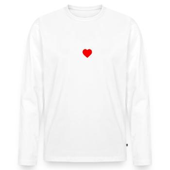 I love trannies - Men's Premium Organic Long Sleeve Shirt - white - Front - Nico (187cm)