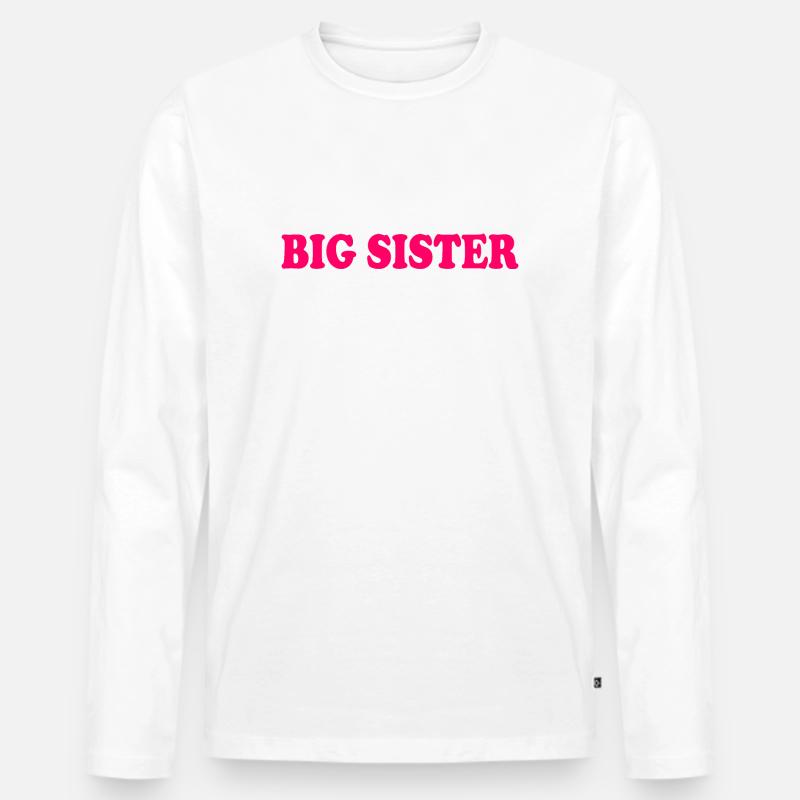 Big sister - Männer Premium Bio Langarmshirt - Weiß