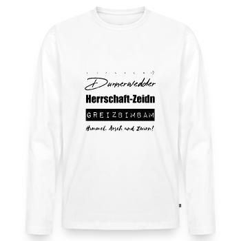 Franken curse - Men's Premium Organic Long Sleeve Shirt - white - Front - Nico (187cm)