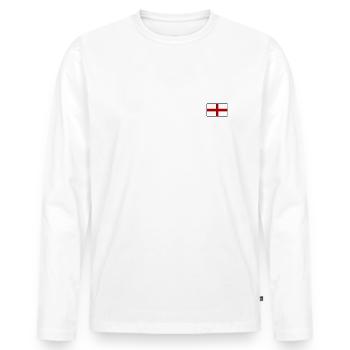 angleterre - T-shirt manches longues Premium bio Homme - blanc - Devant - Nico (187cm)