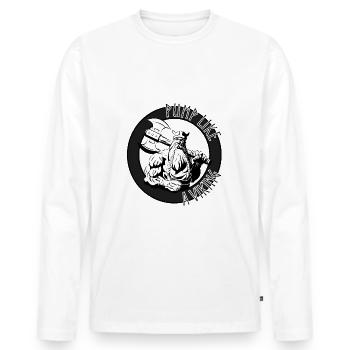 Viking bodybuilding - Men's Premium Organic Long Sleeve Shirt - white - Front - Nico (187cm)