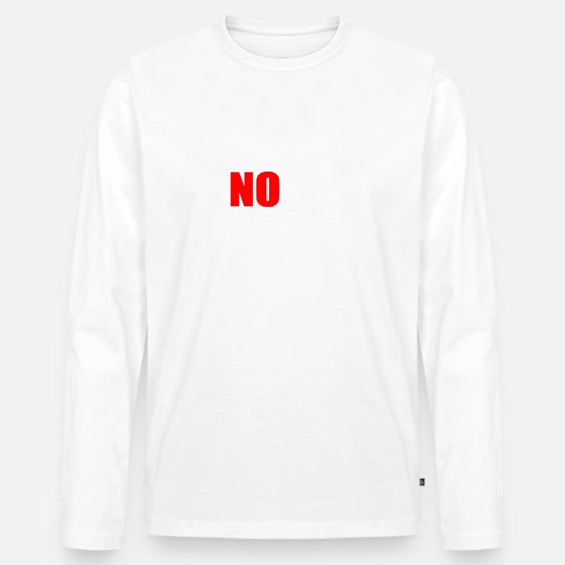 No war - Männer Premium Bio Langarmshirt - Weiß