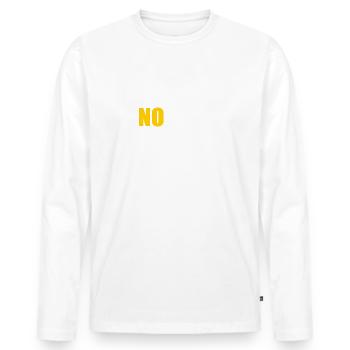 No limits - Männer Premium Bio Langarmshirt - Weiß - Vorne - Nico (187cm)