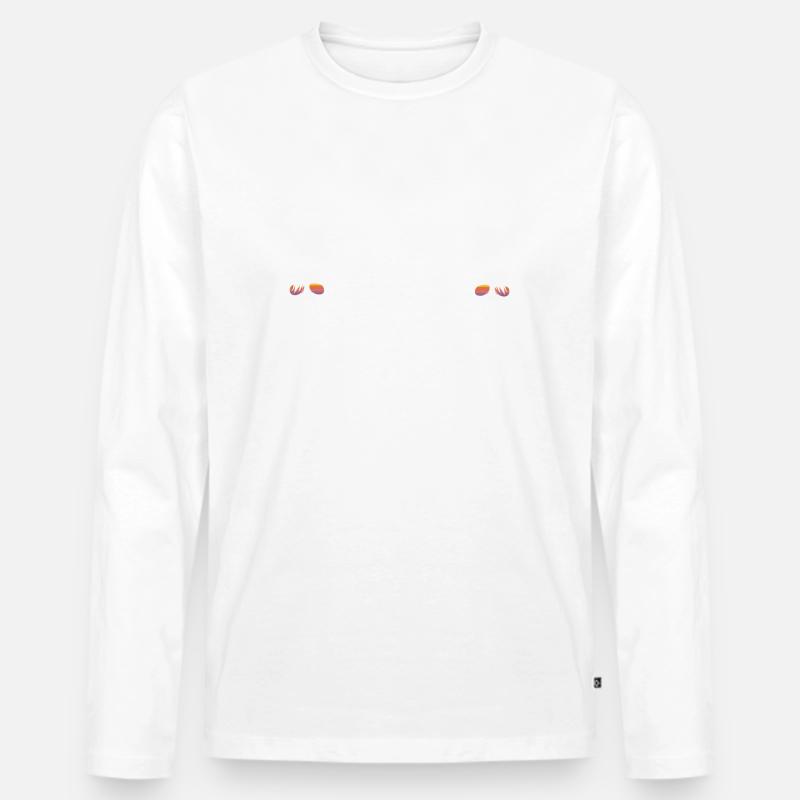 Ich bin nur der Abäppler - Männer Premium Bio Langarmshirt - Weiß