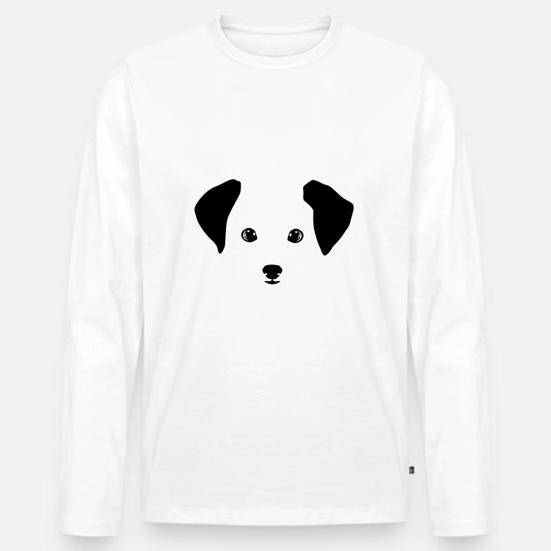 Hund, Hündchen - Männer Premium Bio Langarmshirt - Weiß