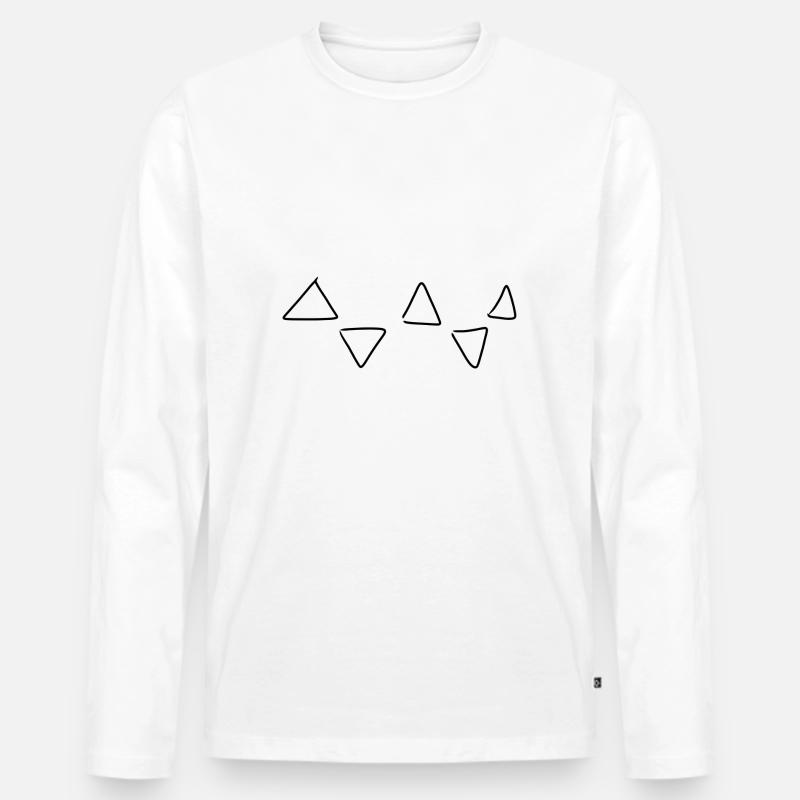 dreick muster dreieckig - Männer Premium Bio Langarmshirt - Weiß
