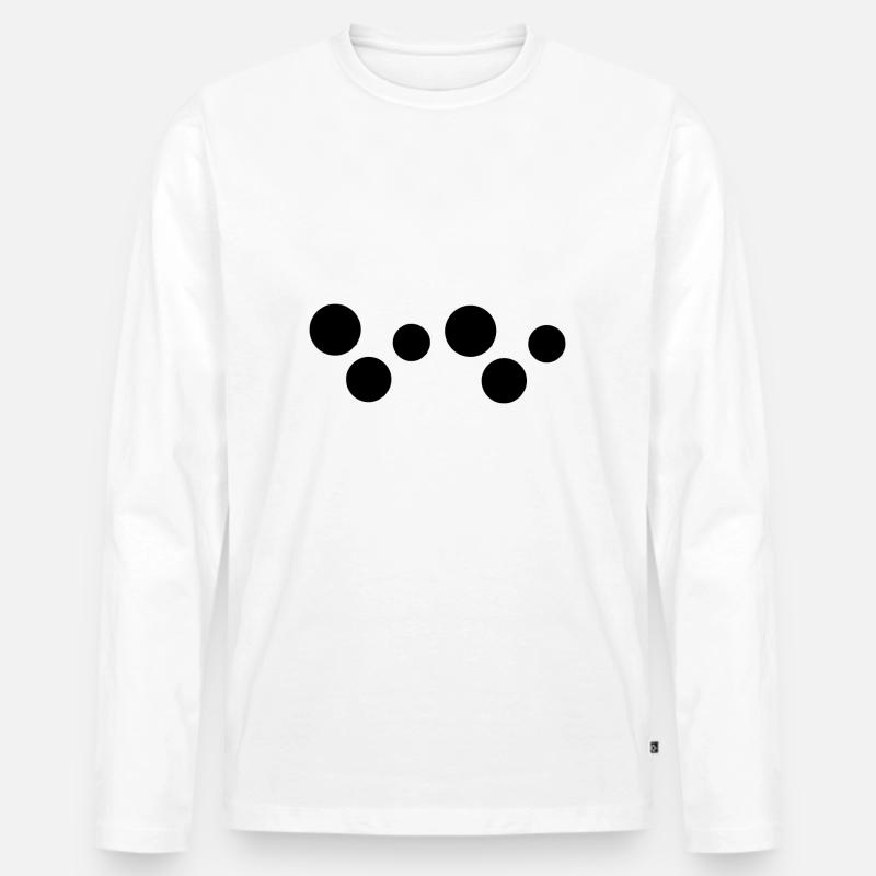 sechs kreise kreis form - Männer Premium Bio Langarmshirt - Weiß