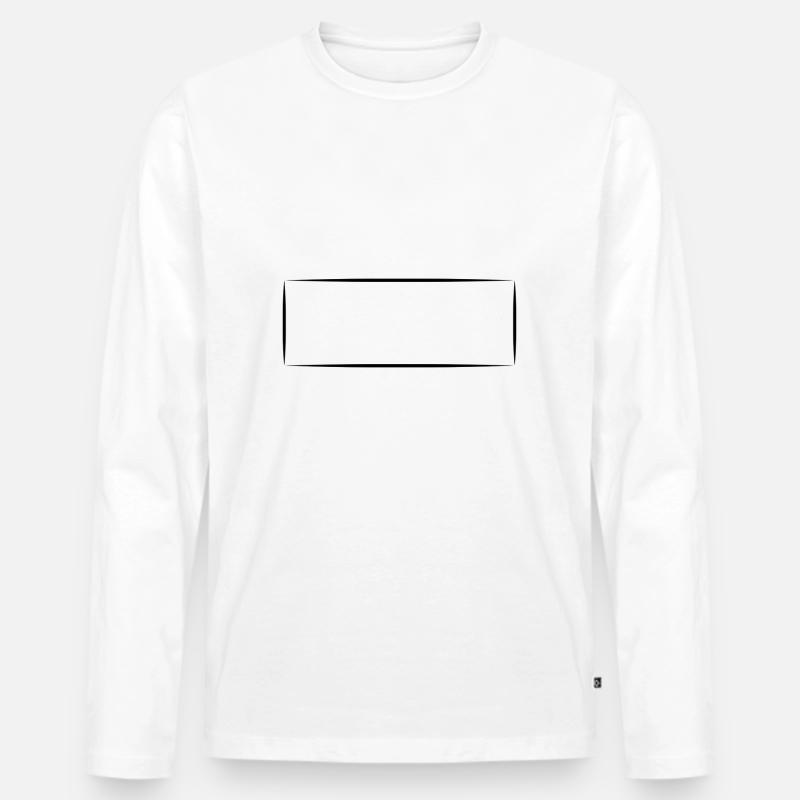 form rechteck viereck - Männer Premium Bio Langarmshirt - Weiß
