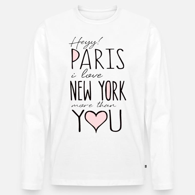 Paris - T-shirt manches longues Premium bio Homme - blanc