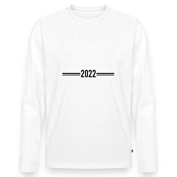 2022 Symbole - T-shirt manches longues Premium bio Homme - blanc - Devant - Nico (187cm)
