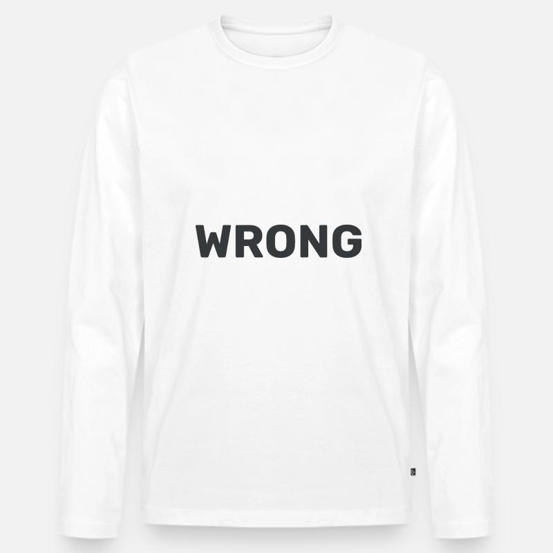FALSCH - Typograpie - Männer Premium Bio Langarmshirt - Weiß