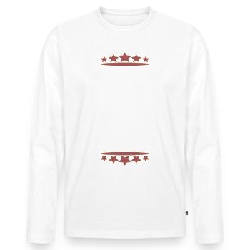 Alter Mann und sein Boot - Männer Premium Bio Langarmshirt - Weiß - Vorne - Nico (187cm)