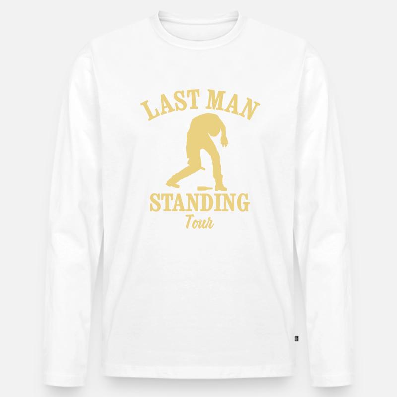 LAST MAN STANDING - Männer Premium Bio Langarmshirt - Weiß
